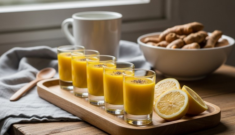 turmeric hack recipe tray labeled for benefits