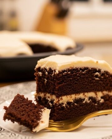 fork cutting into diet coke and cake mix dessert