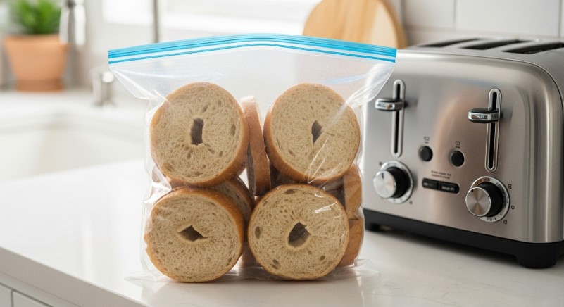 Storing protein bagels for later
