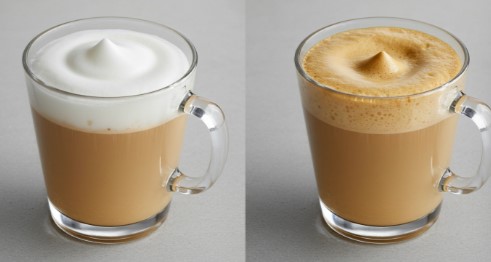 fresh vs separated cold foam in mason jars