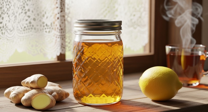 Jar of finished Amish “Amoxicillin” natural remedy