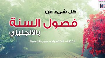 فصول السنة بالانجليزي