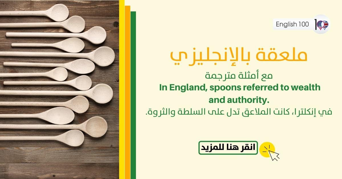 ملعقة بالانجليزي مع أمثلة Spoon in English with examples