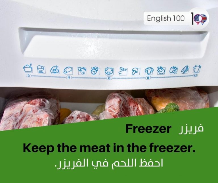 فريزر بالانجليزي الترجمة الصحيحة والمرادفات في جمل مترجمة إلى العربية
