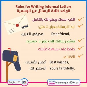 كتابة رسالة بالانجليزية Writing a Letter in English