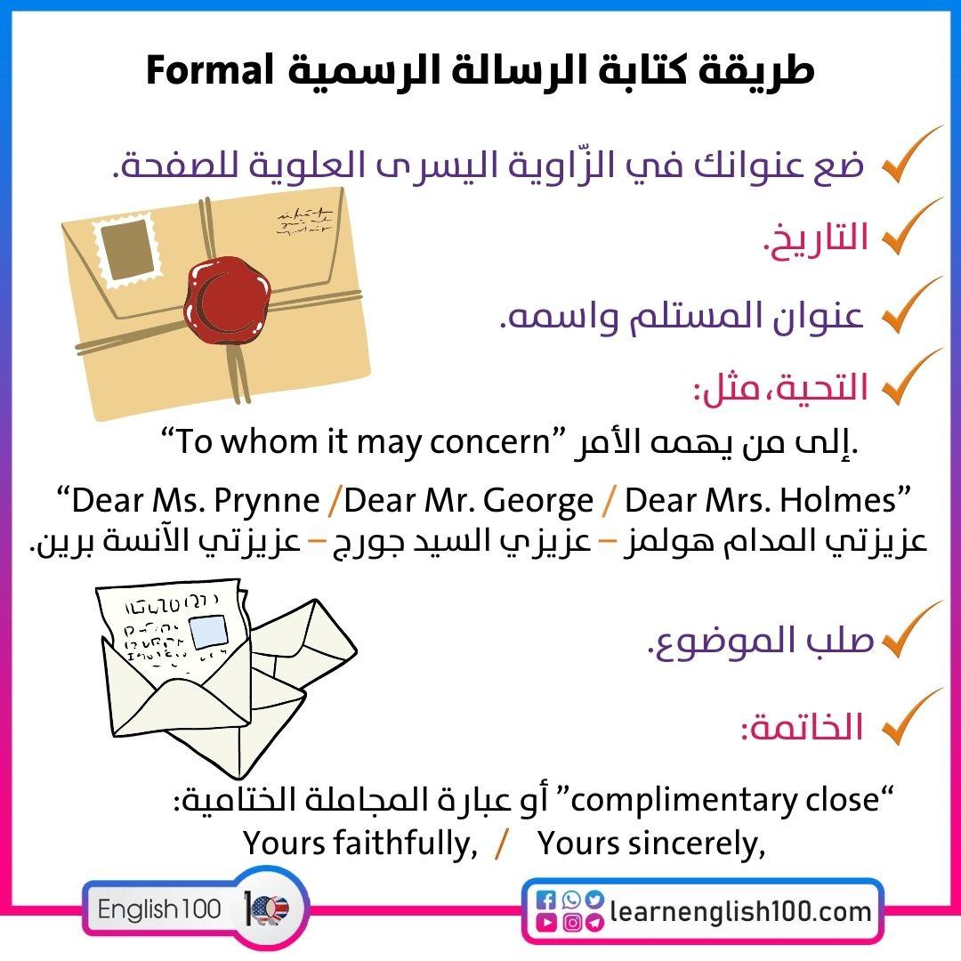 طريقة كتابة الرسالة بالانجليزي How to Write a Letter in English