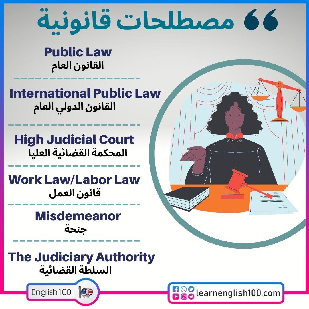 الإثارة نهائي ديناميكي  مصطلحات قانونية بالإنجليزي والعربي مع النطق