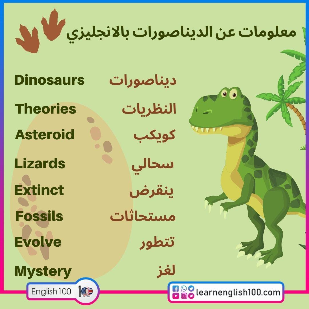 معلومات عن الديناصورات بالانجليزي Information about dinosaurs in English