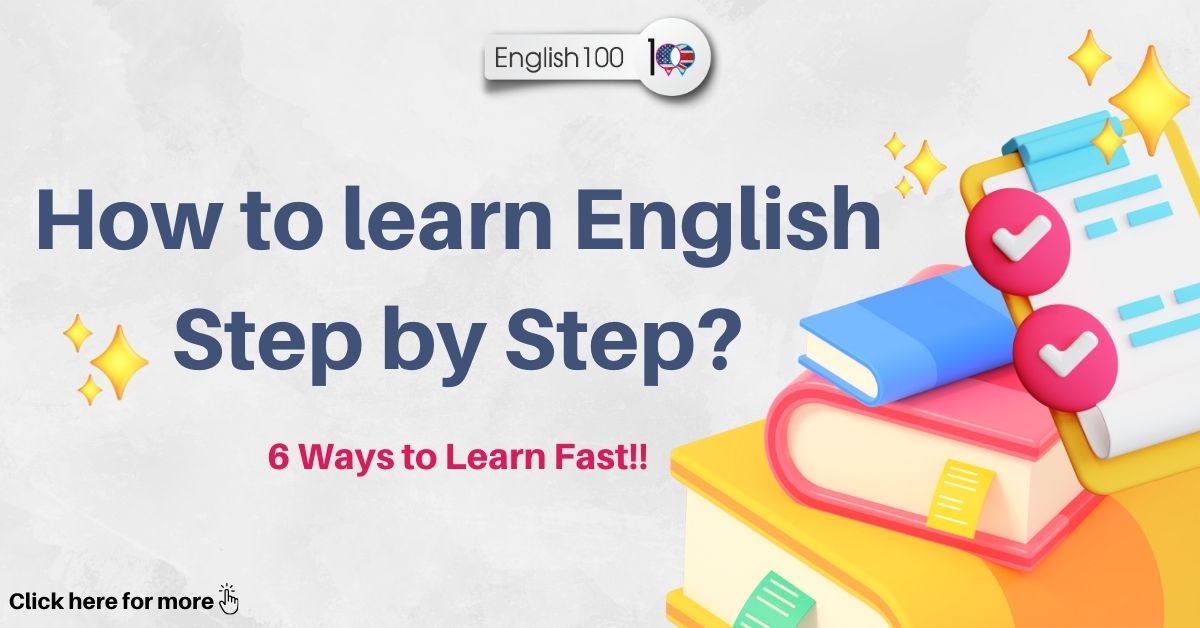 how to learn English step by step with examples