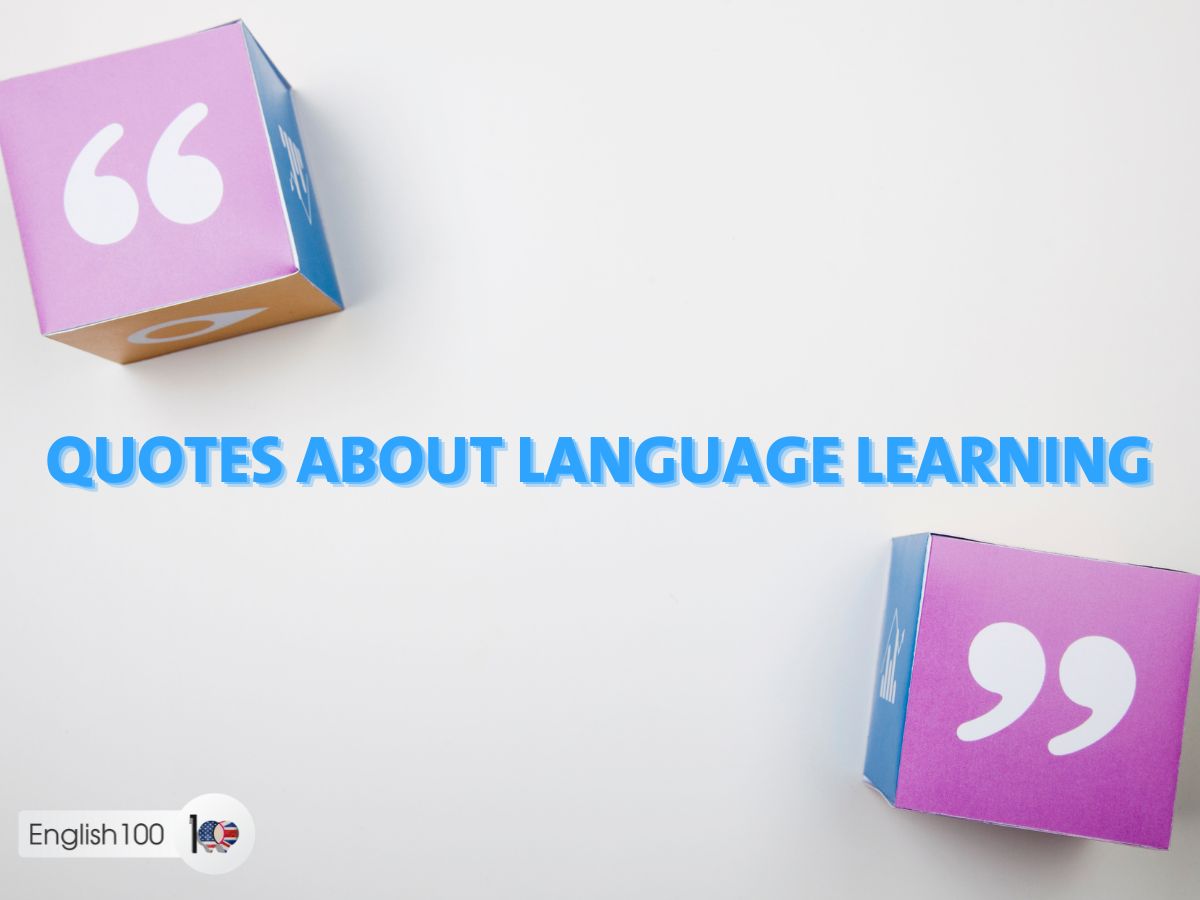 this image talks about quotes about language learning.