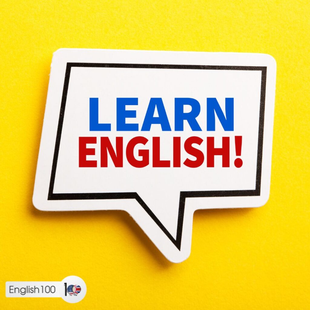 This image talks about to learn English. 