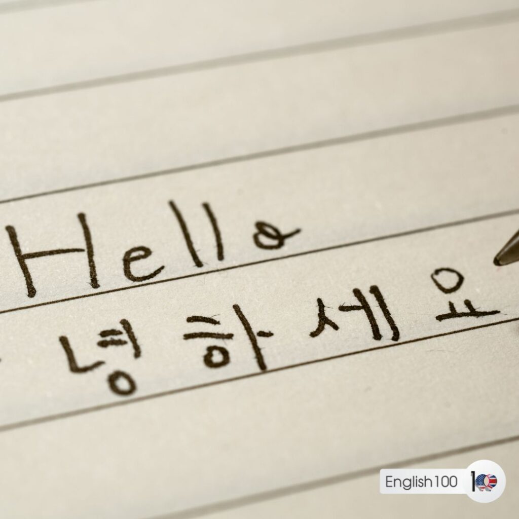 This image talks about is Korean easy to learn for English speakers.